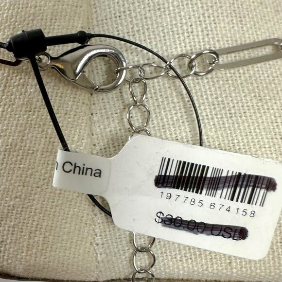 Free People Paperclip Spektor Heart Pendant Necklace in Silver NWT Chunky Retro - Picture 9 of 13